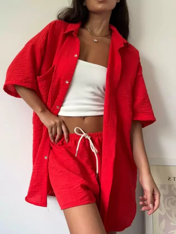 cloe roja Camisa Cloe