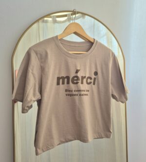 MERCI MARRON Remera Merci